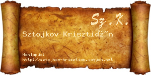 Sztojkov Krisztián névjegykártya